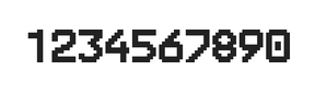 8×11数字点阵字体 ddN811AB1465