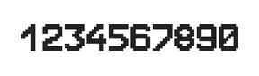 8×11数字点阵字体 ddN811AB1480