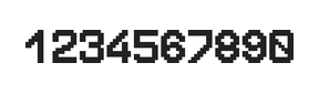 8×11数字点阵字体 ddN811AB1514