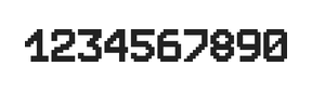8×11数字点阵字体 ddN811AB1524