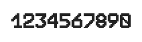 8×11数字点阵字体 ddN811AB1525
