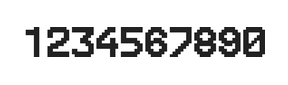 8×11数字点阵字体 ddN811AB1532