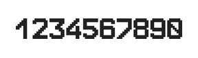 8×11数字点阵字体 ddN811AB1533