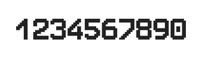 8×11数字点阵字体 ddN811AB1560