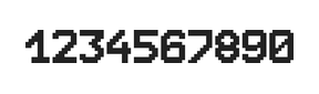 8×11数字点阵字体 ddN811AB1579