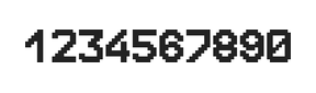 8×11数字点阵字体 ddN811AB1584