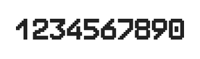8×11数字点阵字体 ddN811AB1585