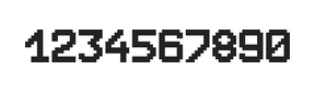 8×11数字点阵字体 ddN811AB1599