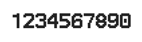 8×11数字点阵字体 ddN811AB1600