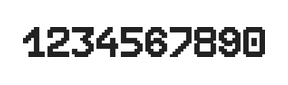 8×11数字点阵字体 ddN811AB1602