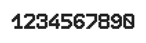 8×11数字点阵字体 ddN811AB1603
