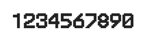 8×11数字点阵字体 ddN811AB1610