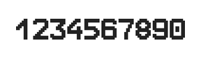 8×11数字点阵字体 ddN811AB1615