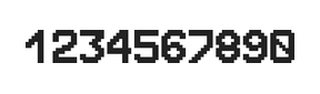 8×11数字点阵字体 ddN811AB1640