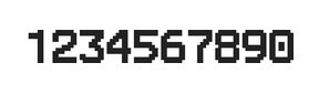 8×11数字点阵字体 ddN811AB1649