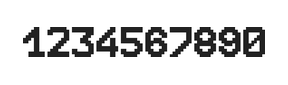 8×11数字点阵字体 ddN811AB1650