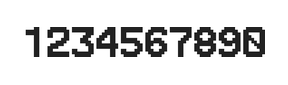 8×11数字点阵字体 ddN811AB1660