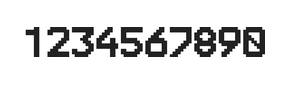 8×11数字点阵字体 ddN811AB1681