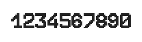 8×11数字点阵字体 ddN811AB1691