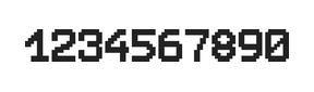 8×11数字点阵字体 ddN811AB1721