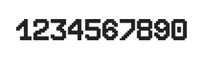 8×11数字点阵字体 ddN811AB1724