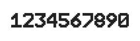 8×11数字点阵字体 ddN811AB1729