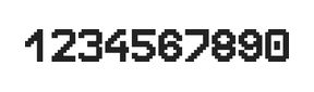 8×11数字点阵字体 ddN811AB1736