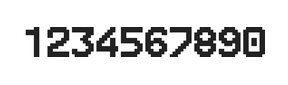 8×11数字点阵字体 ddN811AB1744