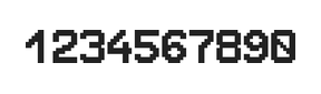 8×11数字点阵字体 ddN811AB1759