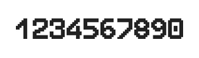 8×11数字点阵字体 ddN811AB1768