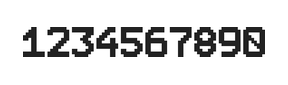 8×11数字点阵字体 ddN811AB1778