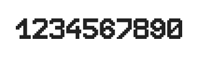 8×11数字点阵字体 ddN811AB1792