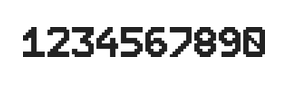 8×11数字点阵字体 ddN811AB1808