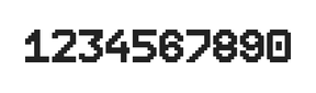 8×11数字点阵字体 ddN811AB1810