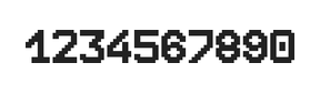 8×11数字点阵字体 ddN811AB1825