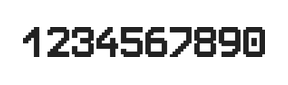 8×11数字点阵字体 ddN811AB1836