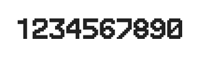 8×11数字点阵字体 ddN811AB1840