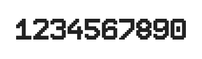 8×11数字点阵字体 ddN811AB1842
