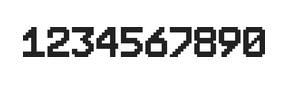 8×11数字点阵字体 ddN811AB1850