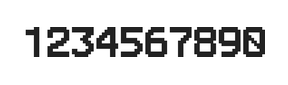 8×11数字点阵字体 ddN811AB1857