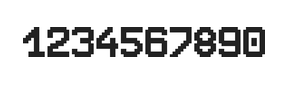 8×11数字点阵字体 ddN811AB1863