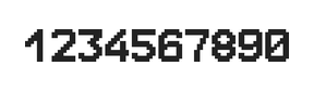 8×11数字点阵字体 ddN811AB1867