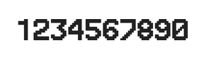 8×11数字点阵字体 ddN811AB1869