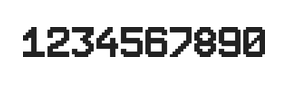 8×11数字点阵字体 ddN811AB1872