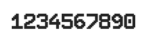 8×11数字点阵字体 ddN811AB1873