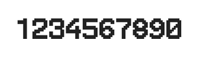 8×11数字点阵字体 ddN811AB1880