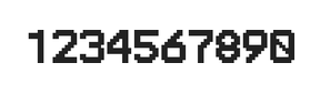 8×11数字点阵字体 ddN811AB1882