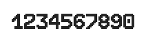 8×11数字点阵字体 ddN811AB1886
