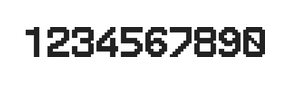 8×11数字点阵字体 ddN811AB1889