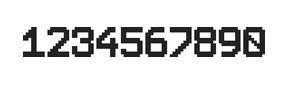 8×11数字点阵字体 ddN811AB1891